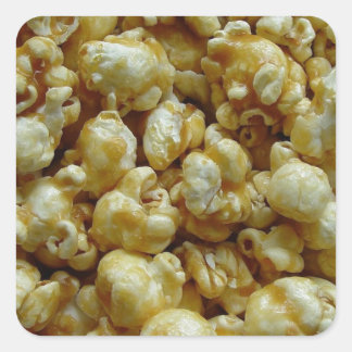 Caramel Popcorn Square Sticker