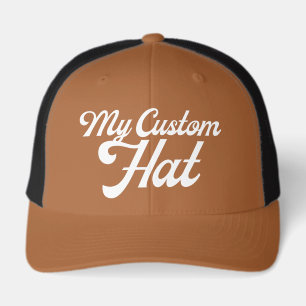 CARAMEL Retro 6 Panel Custom Trucker Hat Blank
