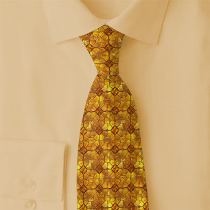 Caramel Stained Glass Neck Tie