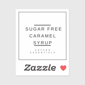 Caramel Syrup Sticker