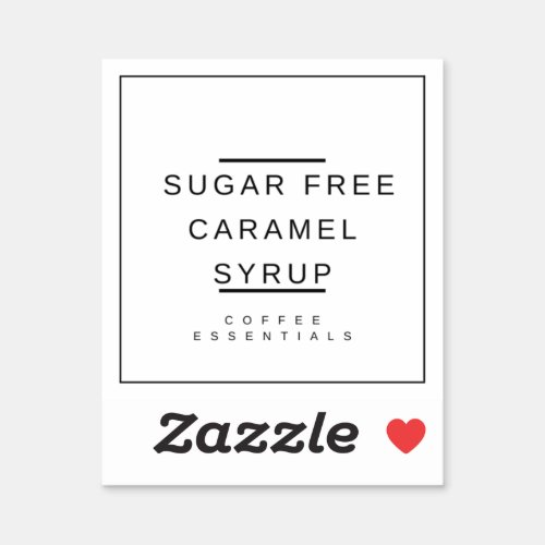 Caramel Syrup Sticker