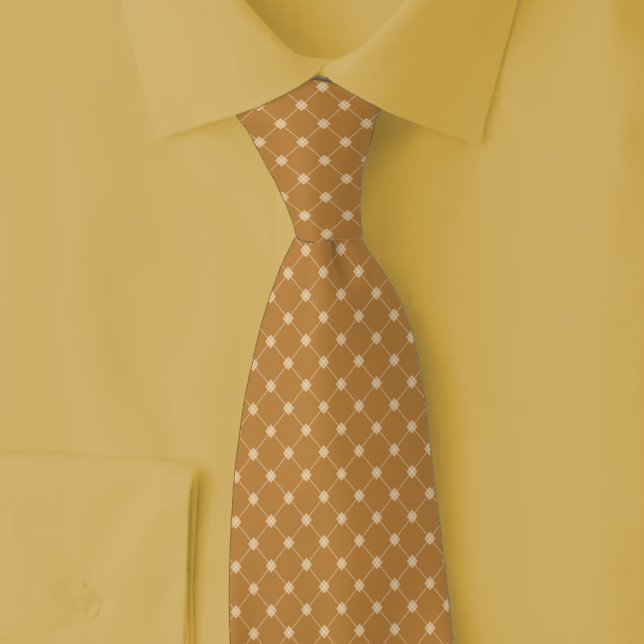 Caramel Trellis Neck Tie (Creator Uploaded)