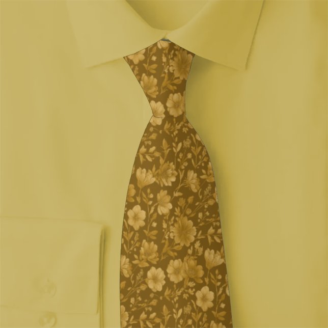 Caramel Wildflowers Neck Tie (Creator Uploaded)