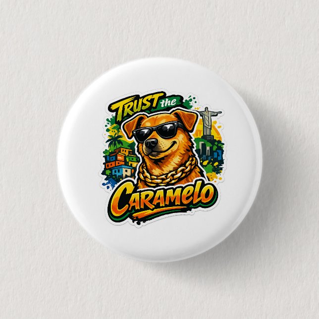 Caramelo chefe button (Front)