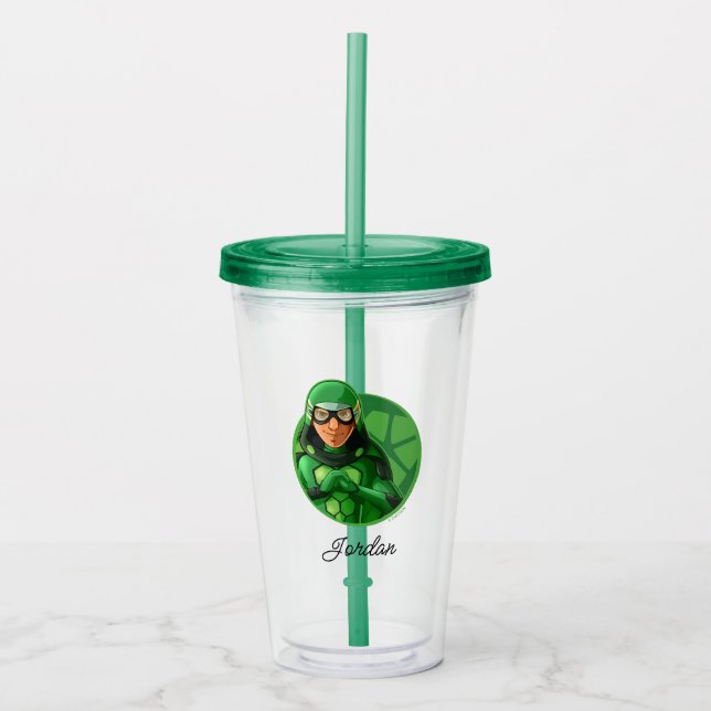 Carapace Green Badge Acrylic Tumbler (Front)