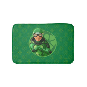 Carapace Green Badge Bath Mat