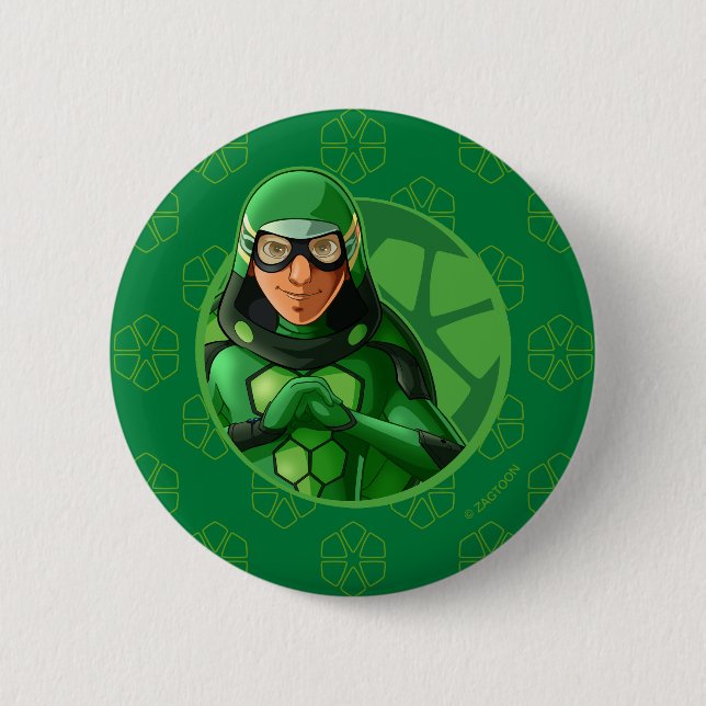 Carapace Green Badge Button (Front)