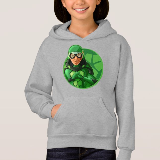 Carapace Green Badge Hoodie (Front)