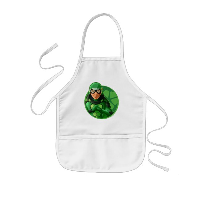 Carapace Green Badge Kids' Apron (Front)