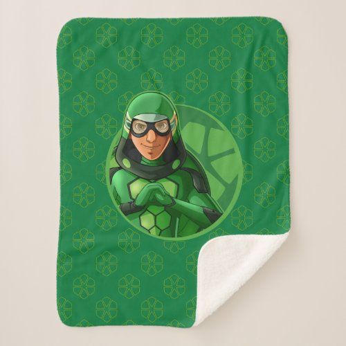 Carapace Green Badge Sherpa Blanket