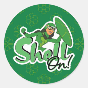 Carapace Shell On! Classic Round Sticker