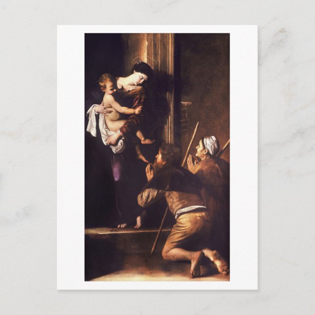 Caravaggio 1604-1606 Madonna & Child di Loreto  Postcard (Front)