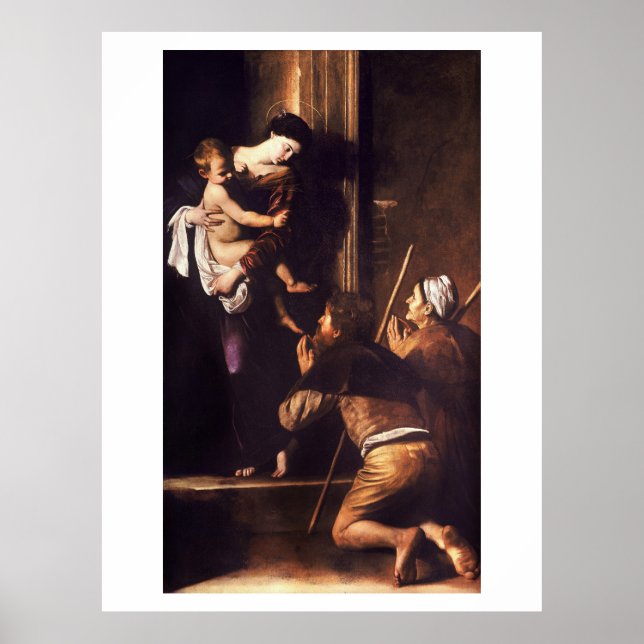 Caravaggio 1604-1606 Madonna & Child di Loreto  Poster (Front)