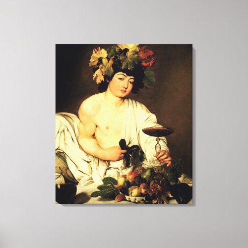 Caravaggio Bacchus Canvas Print