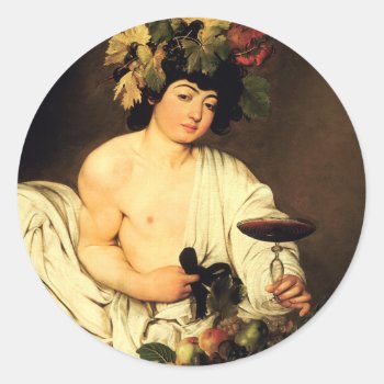 Caravaggio Bacchus Stickers by VintageSpot at Zazzle