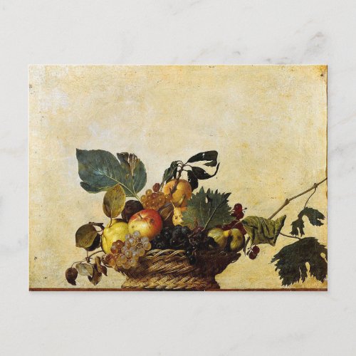 Caravaggio _ Basket of Fruit _ Classic Artwork Postcard