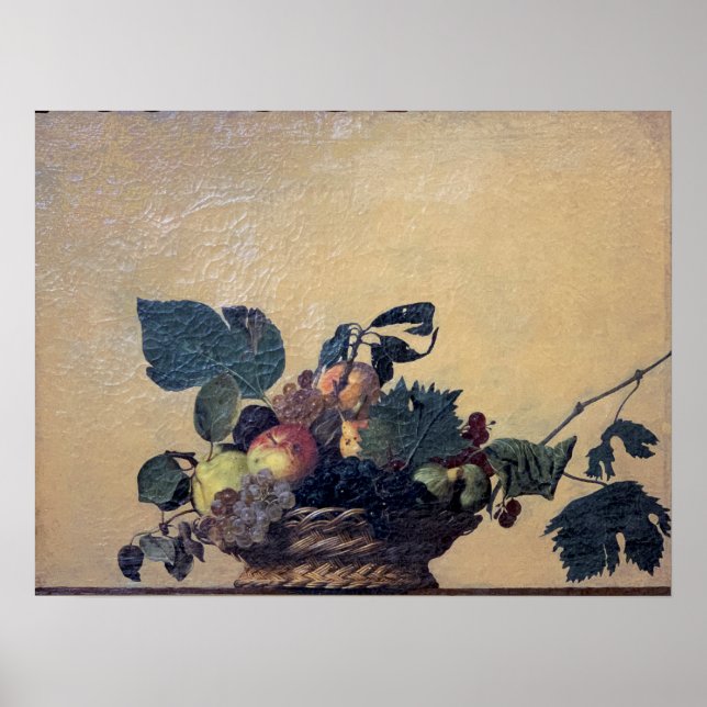 Caravaggio - Basket of fruit - Oil on canvas Poster (Front)