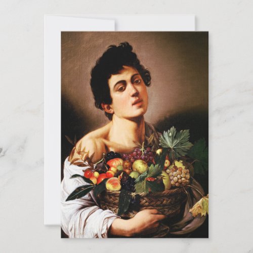 Caravaggio Boy With a Basket of Fruit Invitations