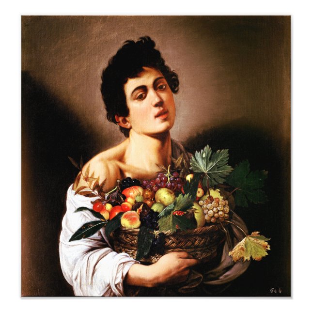 Caravaggio Boy With a Basket of Fruit Photo Print (Front)