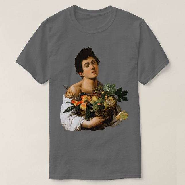 Caravaggio Boy with a Basket of Fruit T-Shirt (Design Front)