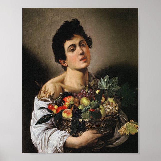 Caravaggio - Boy With Basket Of Fruit Poster (Front)