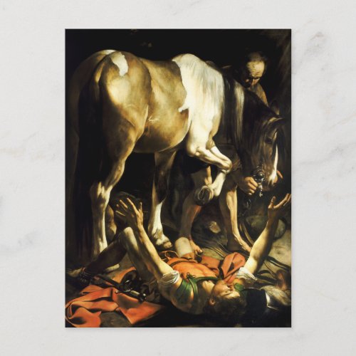 Caravaggio Conversion of St Paul Postcard