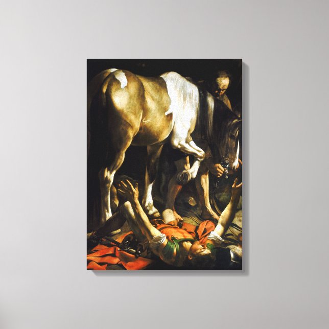 Caravaggio Conversion on the Way to Damascus Canvas Print (Front)