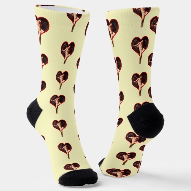 Caravaggio Cupid Valentine's Day Socks (Angled)