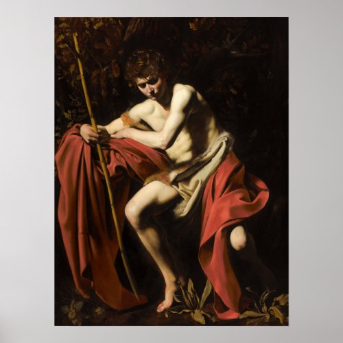 Caravaggio _ John The Baptist In The Wilderness Poster