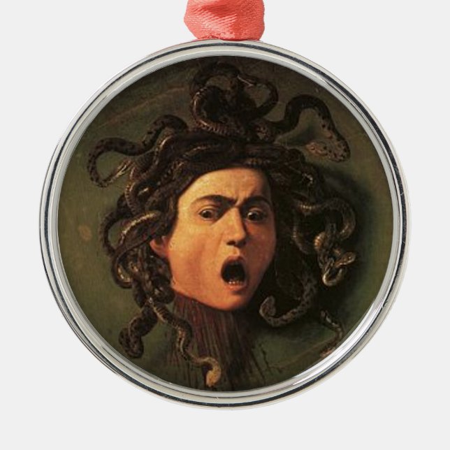Caravaggio - Medusa - Classic Italian Artwork Metal Ornament (Front)