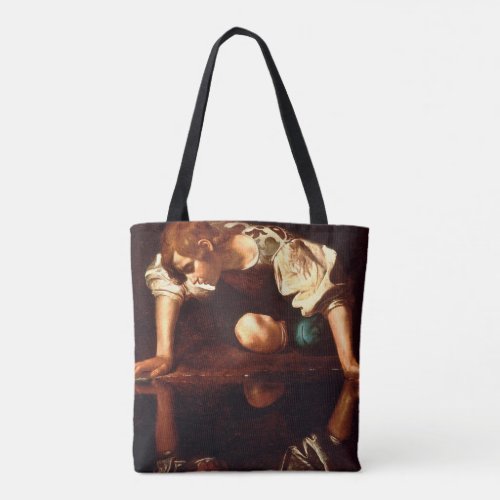CARAVAGGIO _ Narcissus 1598 Tote Bag