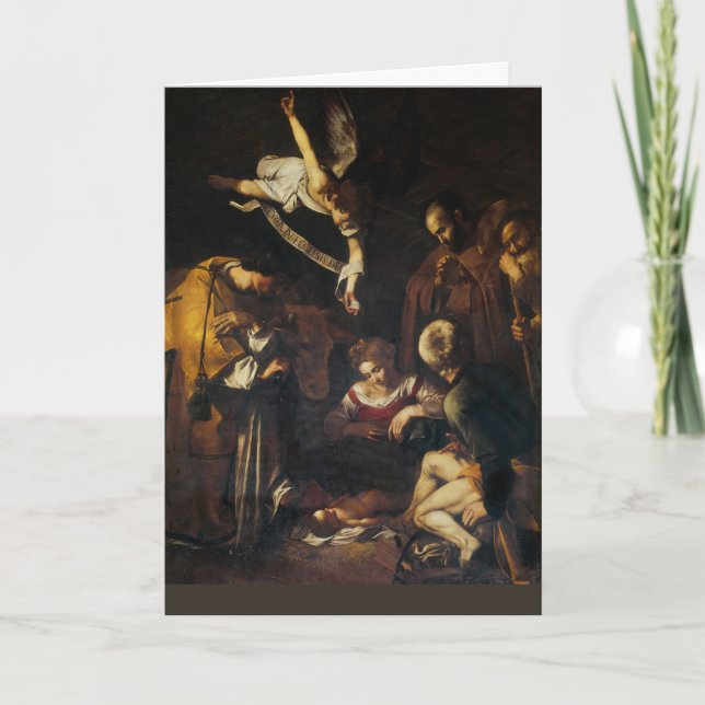 Caravaggio - Nativity Scene - Happy Holidays Card (Front)