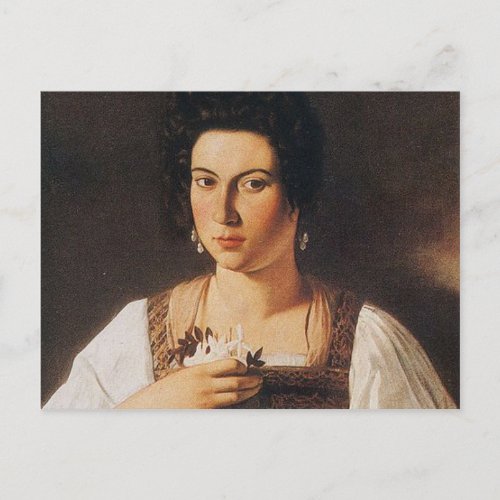 Caravaggio _ Portrait of a Courtesan Painting Postcard