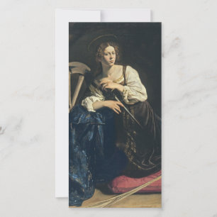 Caravaggio - Saint Catherine Of Alexandria Holiday Card