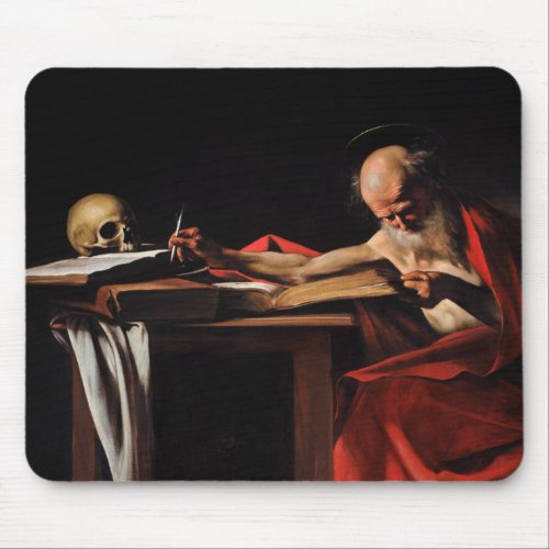 Caravaggio _ Saint Jerome Writing Mouse Pad