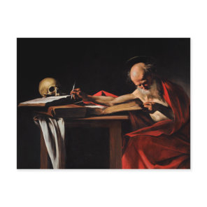 Caravaggio - Saint Jerome Writing Postcard