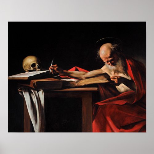 Caravaggio _ Saint Jerome Writing Poster