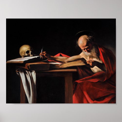 Caravaggio _ Saint Jerome Writing Poster