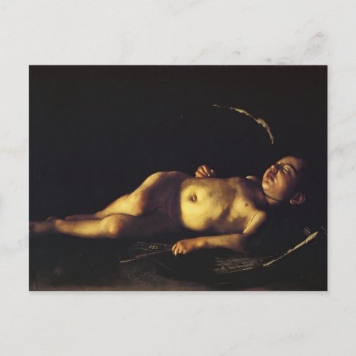 Caravaggio_ Sleeping Cupid Postcard