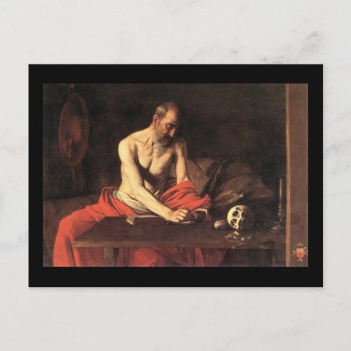 Caravaggio St Jerome Postcard