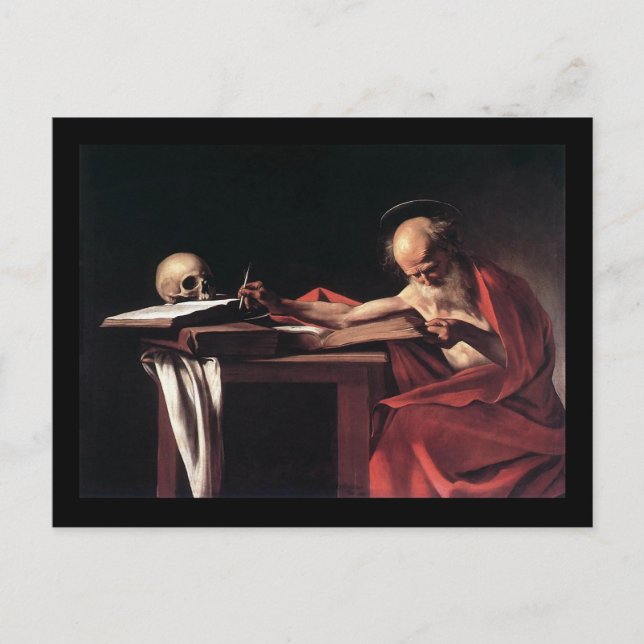 Caravaggio St Jerome Postcard (Front)