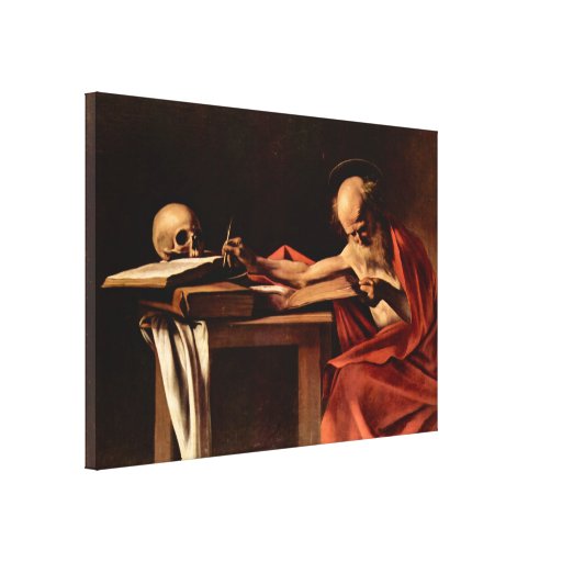 Caravaggio - St Jerome while writing Canvas Print | Zazzle