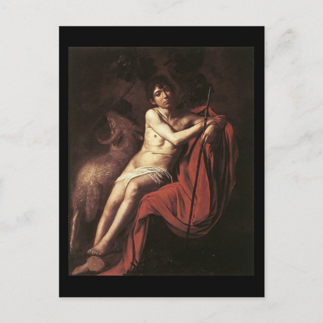 Caravaggio St John The Baptist Postcard (Front)