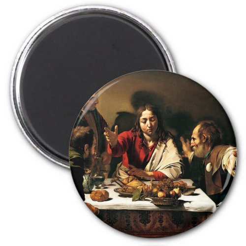 Caravaggio _ Supper at Emmaus _ Classic Painting Magnet