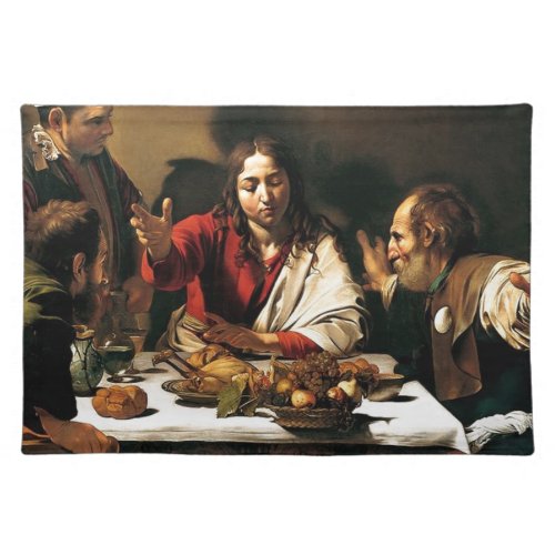 Caravaggio _ Supper at Emmaus _ Classic Painting Placemat