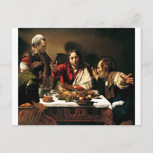 Caravaggio _ Supper at Emmaus _ Classic Painting Postcard