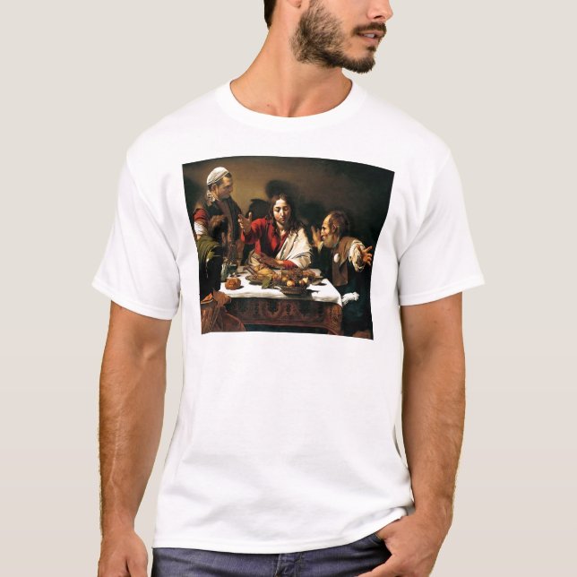Caravaggio - Supper at Emmaus - Classic Painting T-Shirt (Front)