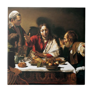 Caravaggio - Supper at Emmaus - Classic Painting Tile