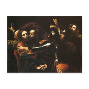 Caravaggio - Taking of Christ - Classic Artwork Postcard