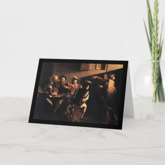 Caravaggio The Calling Of Saint Matthew Card (Front)